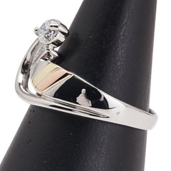 Pt900 プラチナ K18YG イエローゴールド K18PG ピンクゴールド/コンビ ダイヤ0.50ct リング 指輪 レディース 16号 【中古】