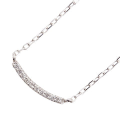 K10WG ホワイトゴールド ダイヤ0.05ct ネックレス レディース 【中古】