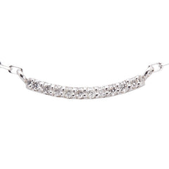 K10WG ホワイトゴールド ダイヤ0.05ct ネックレス レディース 【中古】