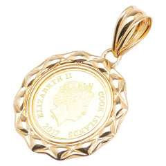 K24 ゴールド K18YG イエローゴールド 20OZ エリザベス2世 クック諸島ドルフィン5ドル金貨 ペンダントトップ レディース 【中古】