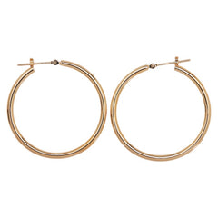 K18YG イエローゴールド フープ ピアス レディース 【中古】