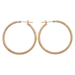 K18YG イエローゴールド フープ ピアス レディース 【中古】