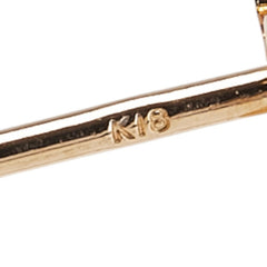 K18YG イエローゴールド フープ ピアス レディース 【中古】