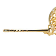 ゴールド K18YG イエローゴールド ダイヤ0.03ct ピアス レディース 【中古】