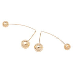 K18YG イエローゴールド ボール ピアス レディース 【中古】