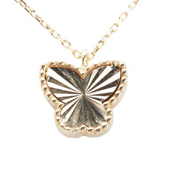 K18YG イエローゴールド 蝶々 バタフライ モチーフ ネックレス レディース 【中古】