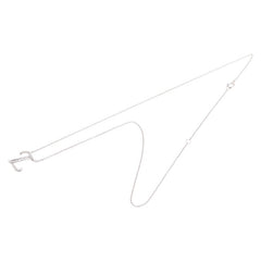 K18WG ホワイトゴールド ダイヤ Z アルファベット イニシャル ネックレス レディース 【中古】