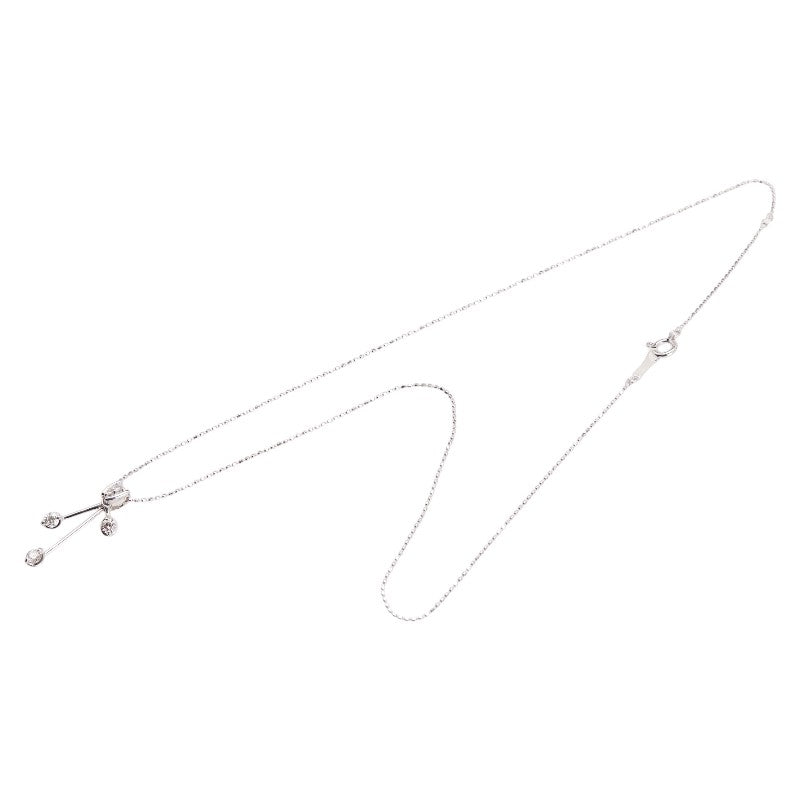 K18WG ホワイトゴールド ダイヤ0.30ct ネックレス レディース 【中古】