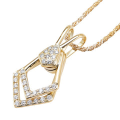 ウォルサム K18YG イエローゴールド ダイヤ ペンダントネックレス レディース WALTHAM 【中古】