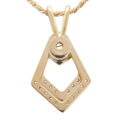 ウォルサム K18YG イエローゴールド ダイヤ ペンダントネックレス レディース WALTHAM 【中古】