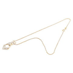 ウォルサム K18YG イエローゴールド ダイヤ ペンダントネックレス レディース WALTHAM 【中古】