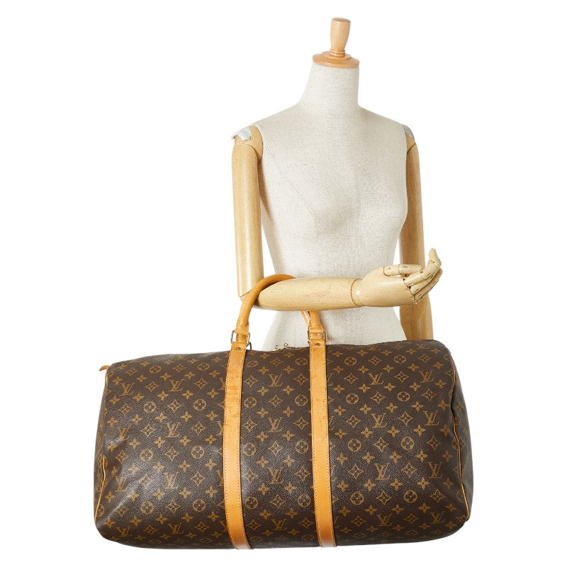 ルイ ヴィトン モノグラム キーポル55 ボストンバッグ トラベルバッグ M41424 ブラウン PVC レザー レディース LOUIS VUITTON 【中古】