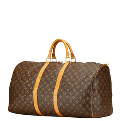 ルイ ヴィトン モノグラム キーポル55 ボストンバッグ トラベルバッグ M41424 ブラウン PVC レザー レディース LOUIS VUITTON 【中古】
