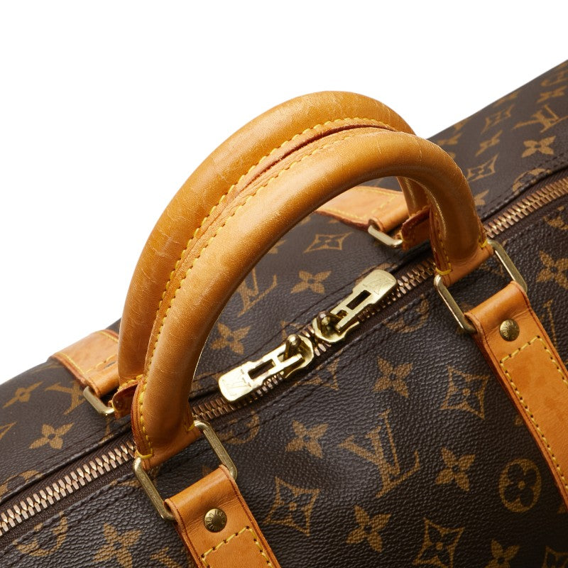 ルイ ヴィトン モノグラム キーポル55 ボストンバッグ トラベルバッグ M41424 ブラウン PVC レザー レディース LOUIS VUITTON 【中古】