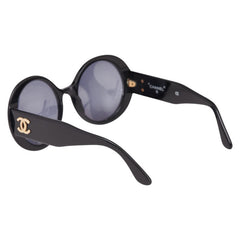 シャネル ココマーク ラウンド サングラス 01453 94305 ブラック プラスチック レディース CHANEL 【中古】
