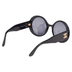 シャネル ココマーク ラウンド サングラス 01453 94305 ブラック プラスチック レディース CHANEL 【中古】