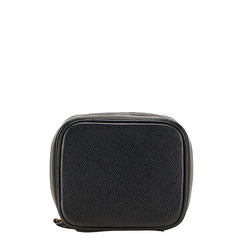 シャネル ココマーク バニティバッグ 化粧ポーチ ブラック キャビアスキン レディース CHANEL 【中古】