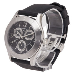 ヨンドシー 腕時計 クオーツ ブラック文字盤 ステンレススチール ラバー メンズ 4℃ 【中古】