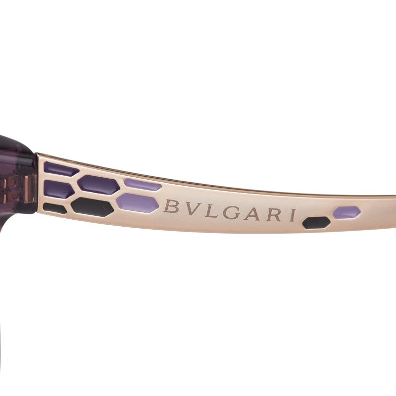 ブルガリ サングラス 4218 5514 パープル ゴールド プラスチック メタル レディース BVLGARI 【中古】