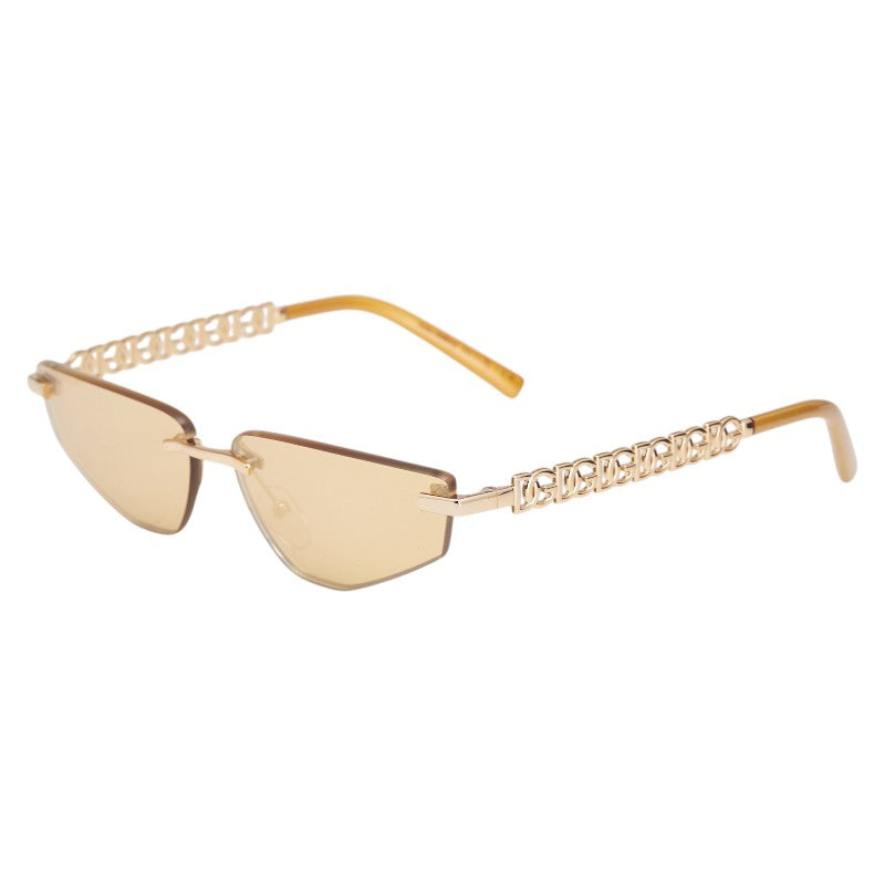 ドルチェアンドガッバーナ サングラス DG 2301 ゴールド プラスチック メッキ レディース DOLCE&GABBANA 【中古】
