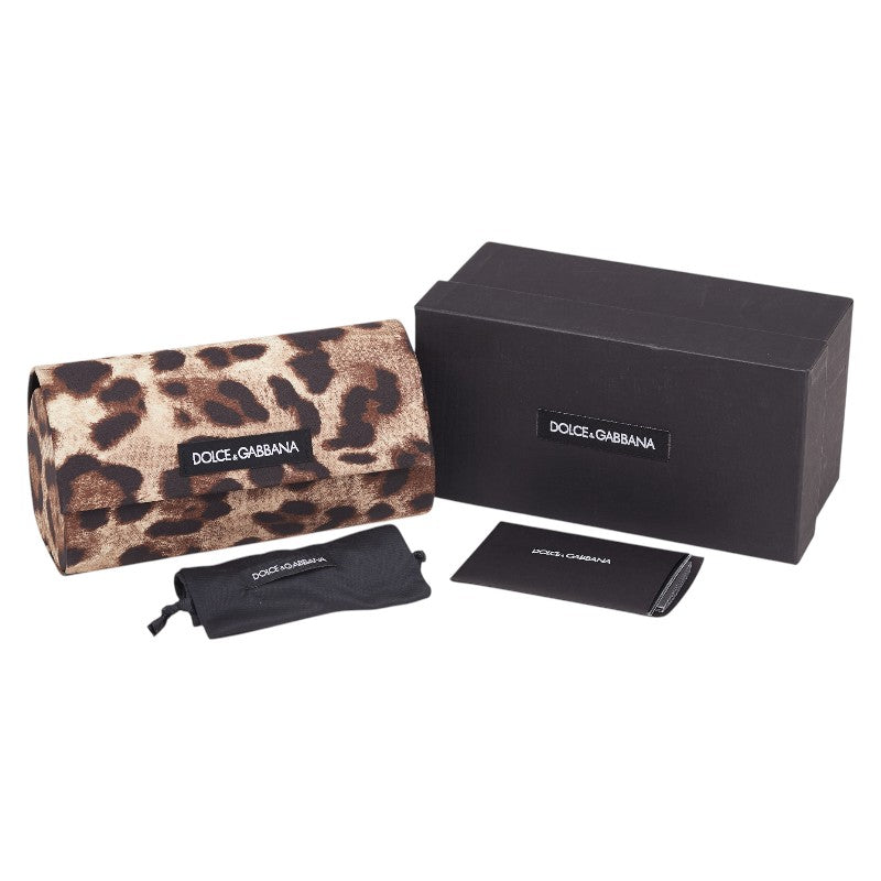ドルチェアンドガッバーナ レオパード サングラス DG 4259 グリーン ブラウン プラスチック レディース DOLCE&GABBANA 【中古】