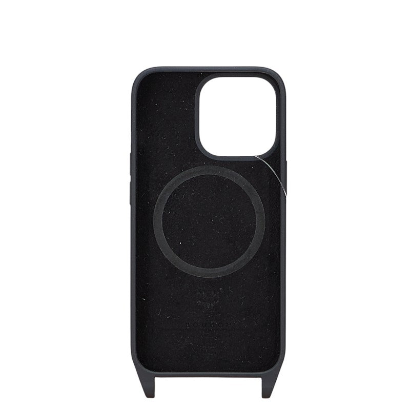 エム シー エム × XOUXOU サクソウサクソウ iphone13 PRO ストラップ付き スマホケース iPhoneケース ブラック レザー レディース MCM 【中古】