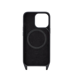 エム シー エム × XOUXOU サクソウサクソウ iphone13 PRO ストラップ付き スマホケース iPhoneケース ブラック レザー レディース MCM 【中古】