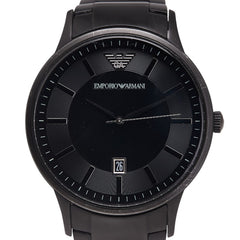 エンポリオ アルマーニ レナト 腕時計 AR-11184 クオーツ ブラック文字盤 ステンレススチール メンズ Emporio Armani 【中古】