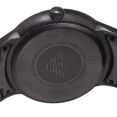 エンポリオ アルマーニ レナト 腕時計 AR-11184 クオーツ ブラック文字盤 ステンレススチール メンズ Emporio Armani 【中古】