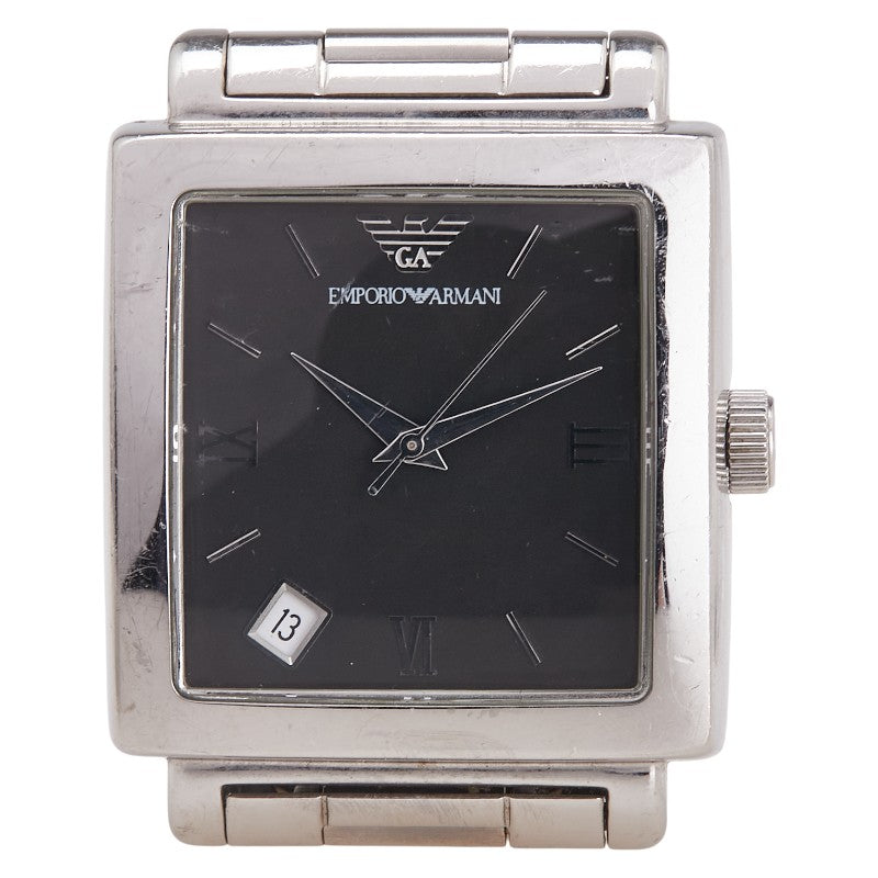 エンポリオ アルマーニ 腕時計 AR-5303 クオーツ ブラック文字盤 ステンレススチール メンズ Emporio Armani 【中古】