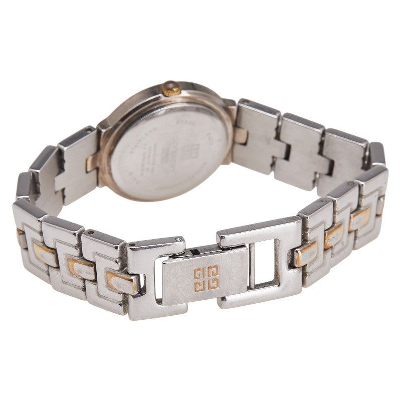 ジバンシー 12Pダイヤ 腕時計 クオーツ ゴールド文字盤 ステンレススチール メッキ レディース Givenchy 【中古】