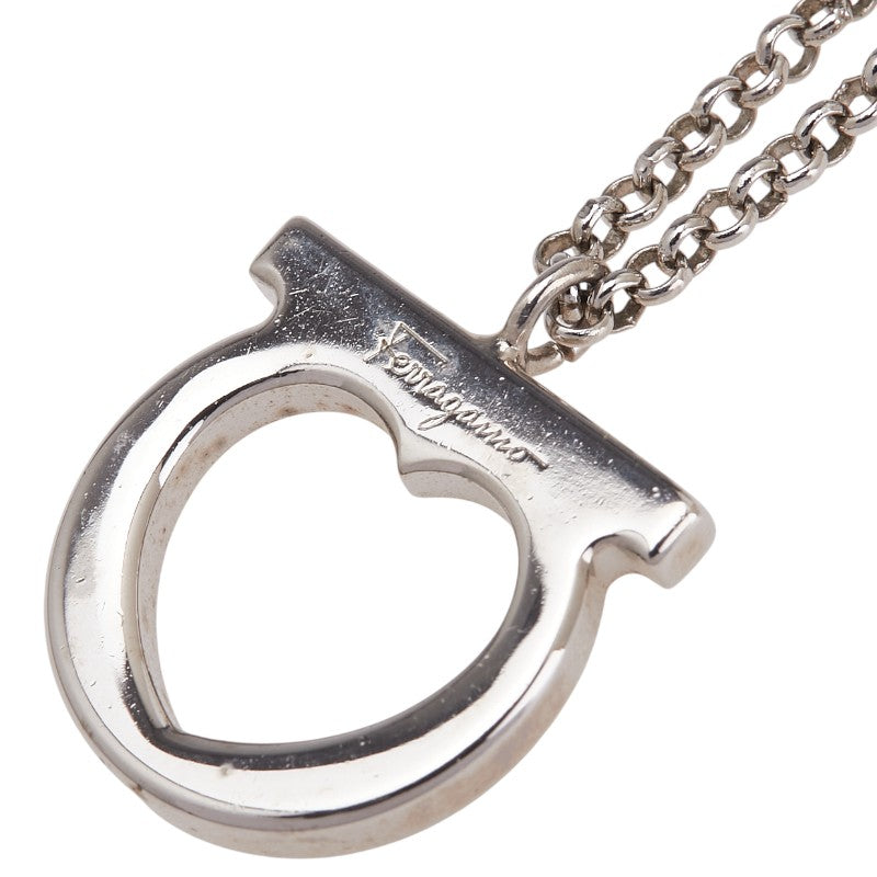 サルヴァトーレフェラガモ ガンチーニ ハート ネックレス シルバー メタル レディース Salvatore Ferragamo 【中古】