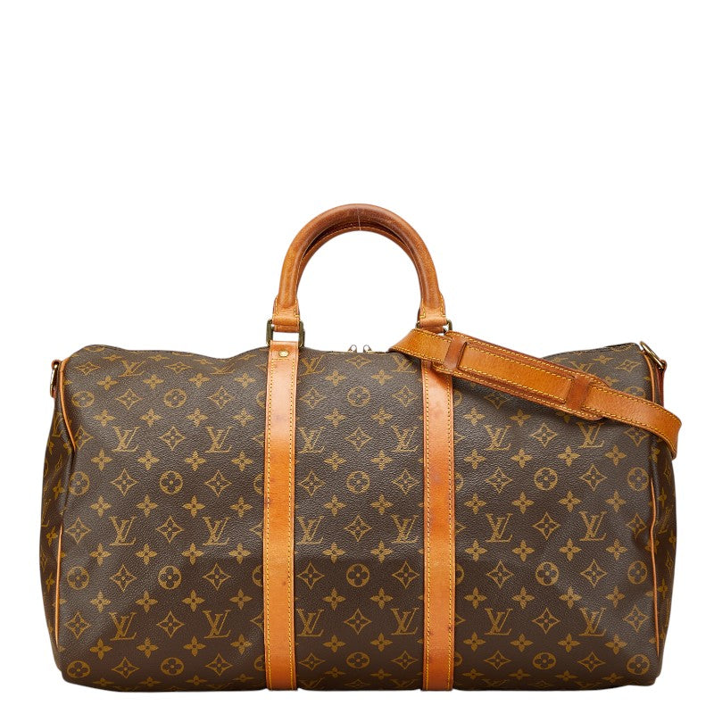 ルイ ヴィトン モノグラム キーポル バンドリエール50 ボストンバッグ ショルダーバッグ 2WAY M41416 ブラウン PVC レザー レディース LOUIS VUITTON 【中古】