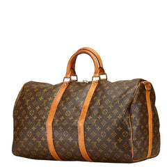 ルイ ヴィトン モノグラム キーポル バンドリエール50 ボストンバッグ ショルダーバッグ 2WAY M41416 ブラウン PVC レザー レディース LOUIS VUITTON 【中古】