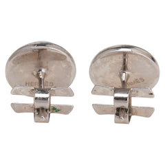 エルメス エクリプス ピアス シルバー ライトブルー メタル レディース HERMES 【中古】