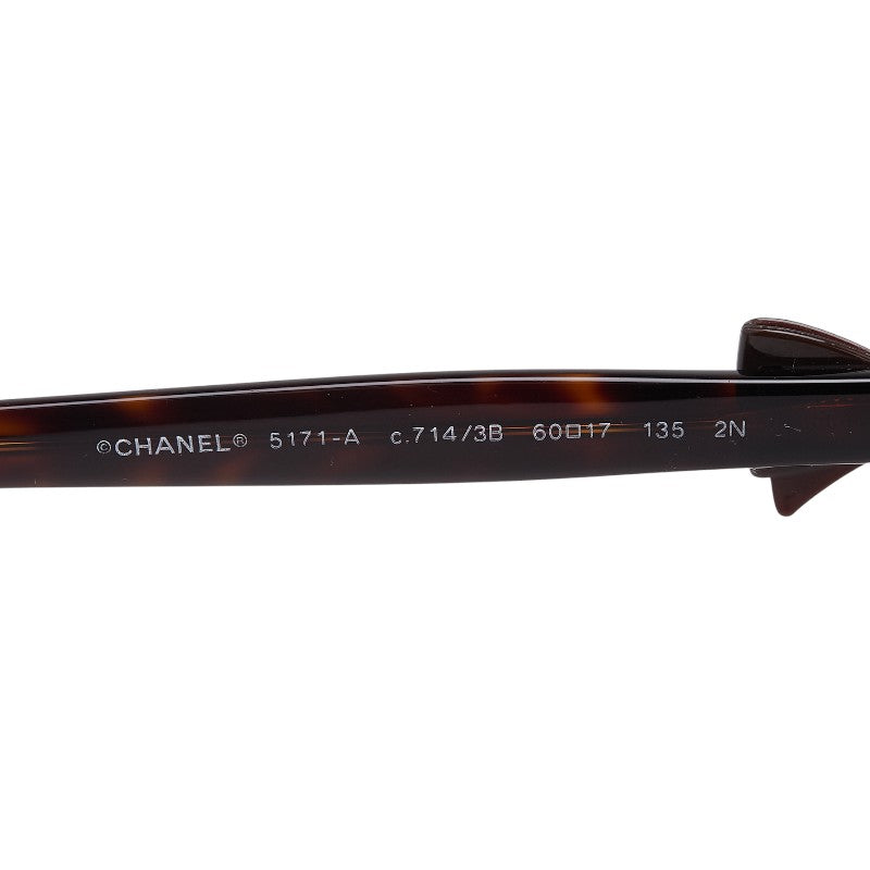 シャネル ココマーク リボン サングラス グラデーションレンズ 5171-A ブラウン プラスチック レディース CHANEL 【中古】