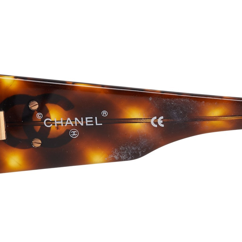 シャネル ココマーク マトラッセ サングラス 01450 ブラウン プラスチック レディース CHANEL 【中古】