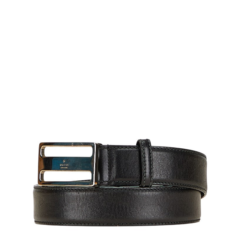 グッチ ロゴ ベルト サイズ：90/36 154630 ブラック レザー レディース GUCCI 【中古】