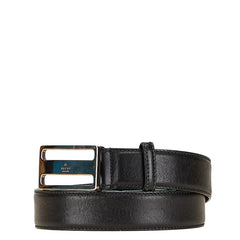 グッチ ロゴ ベルト サイズ：90/36 154630 ブラック レザー レディース GUCCI 【中古】
