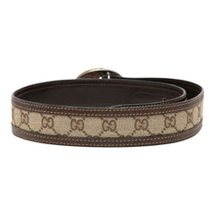 グッチ GGキャンバス オールドグッチ ベルト サイズ70 ベージュ ブラウン キャンバス レザー レディース GUCCI 【中古】