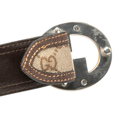 グッチ GGキャンバス オールドグッチ ベルト サイズ70 ベージュ ブラウン キャンバス レザー レディース GUCCI 【中古】