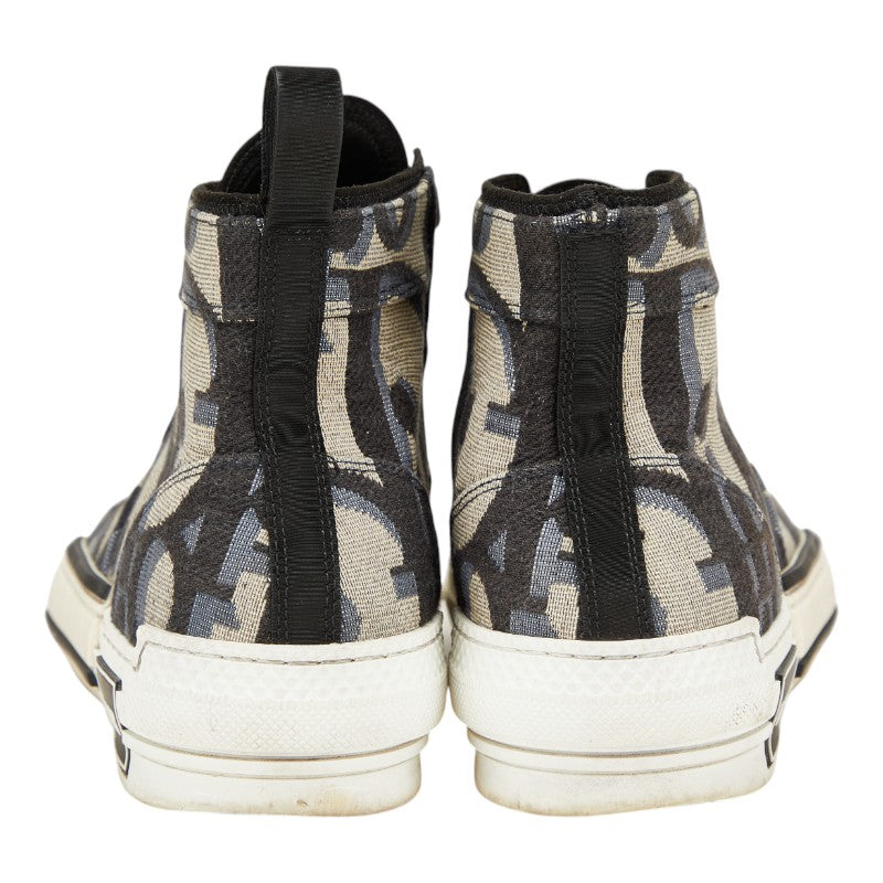 ディオール B23 オブリーク ハイカットスニーカー ベージュ キャンバス ラバー メンズ Dior 【中古】