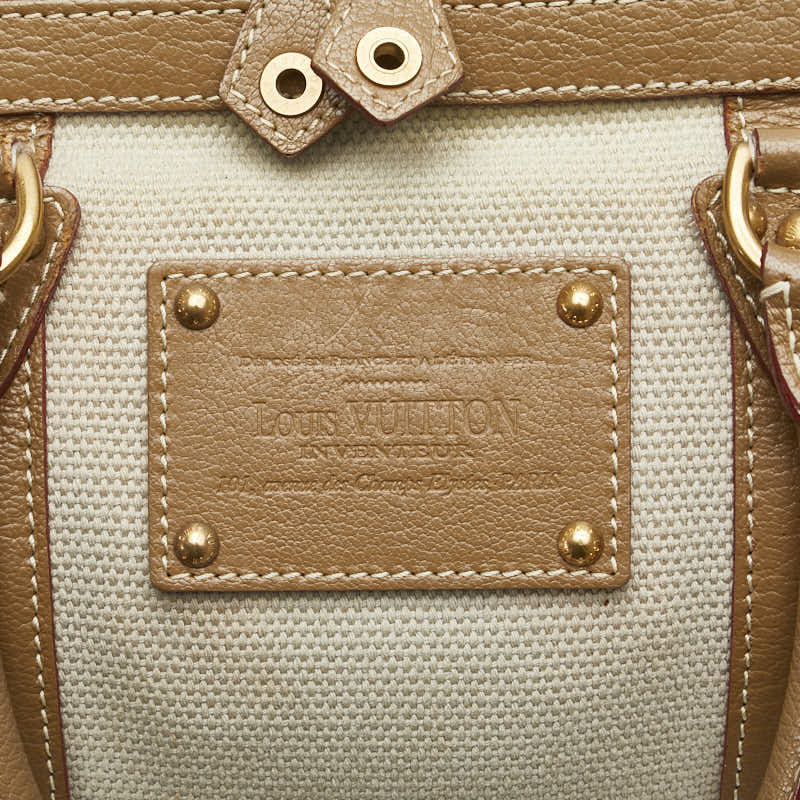 ルイ ヴィトン サックドニュイ MM ハンドバッグ M48826 ベージュ ブラウン キャンバス レザー レディース LOUIS VUITTON 【中古】