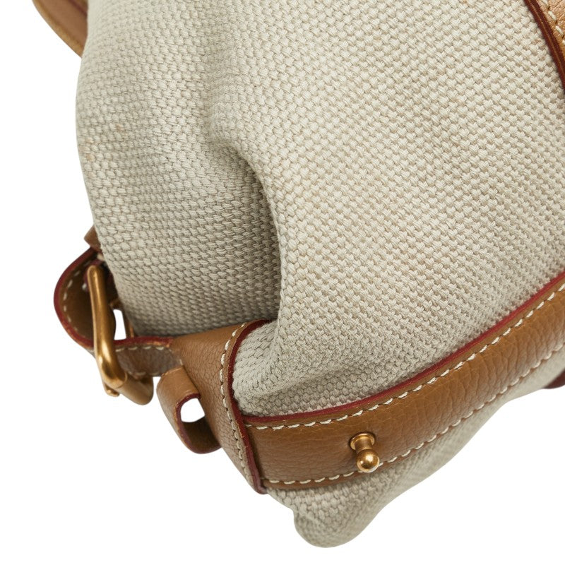 ルイ ヴィトン サックドニュイ MM ハンドバッグ M48826 ベージュ ブラウン キャンバス レザー レディース LOUIS VUITTON 【中古】