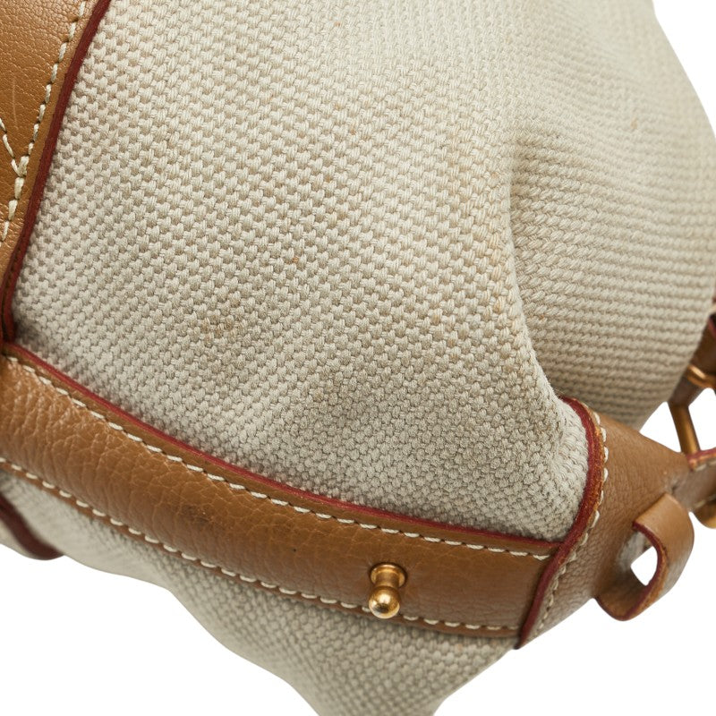 ルイ ヴィトン サックドニュイ MM ハンドバッグ M48826 ベージュ ブラウン キャンバス レザー レディース LOUIS VUITTON 【中古】