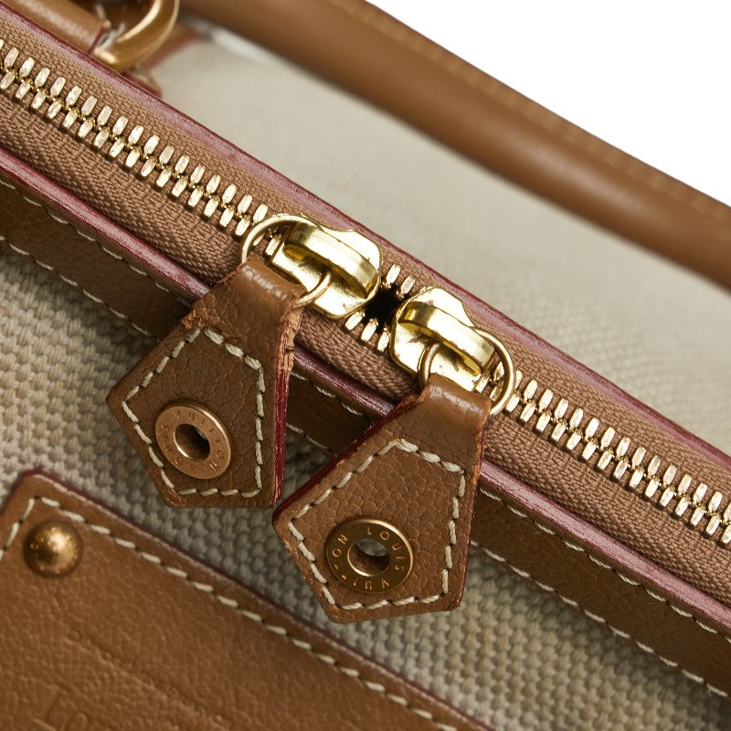 ルイ ヴィトン サックドニュイ MM ハンドバッグ M48826 ベージュ ブラウン キャンバス レザー レディース LOUIS VUITTON 【中古】