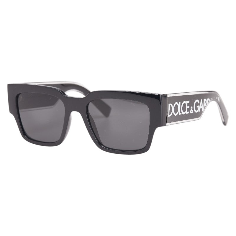 ドルチェアンドガッバーナ ロゴ サングラス スクエア DG6184 501/87 ブラック プラスチック レディース DOLCE&GABBANA 【中古】