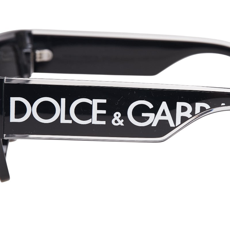 ドルチェアンドガッバーナ ロゴ サングラス スクエア DG6184 501/87 ブラック プラスチック レディース DOLCE&GABBANA 【中古】