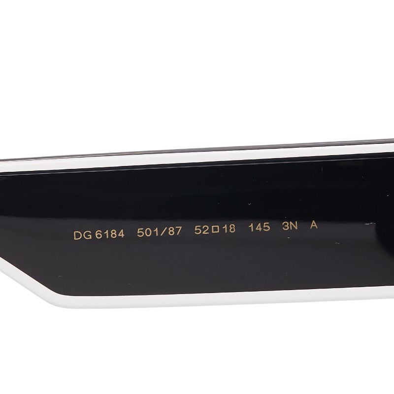 ドルチェアンドガッバーナ ロゴ サングラス スクエア DG6184 501/87 ブラック プラスチック レディース DOLCE&GABBANA 【中古】