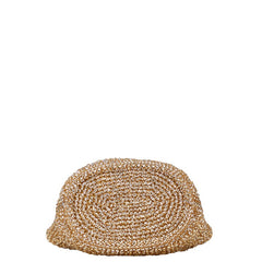 アンテプリマ ワイヤーバッグ フラワー ハンドバッグ ブラウン ゴールド シルバー PVC ビジュー レディース ANTEPRIMA 【中古】